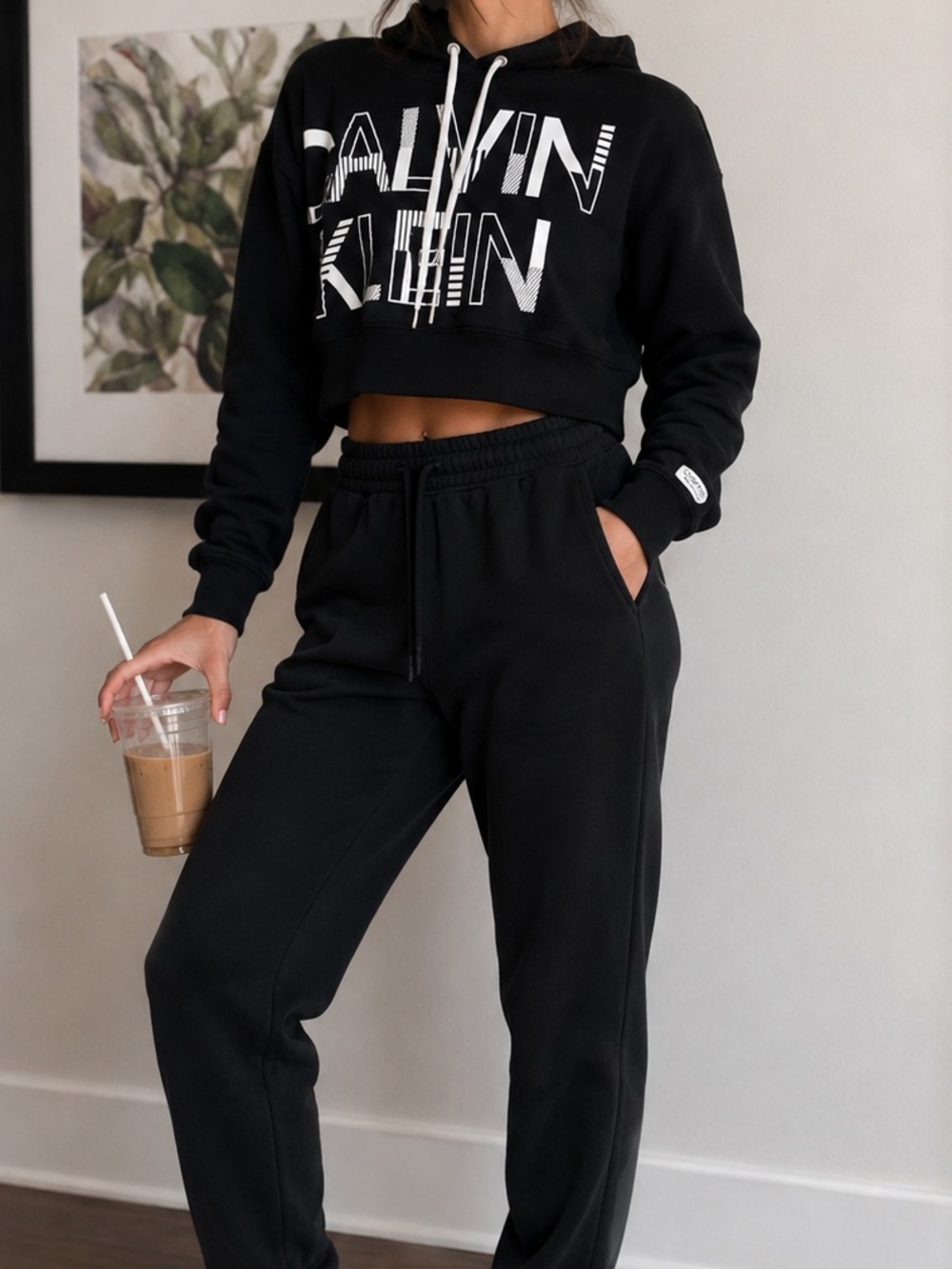 Calvin Klein performance cropped hoodie